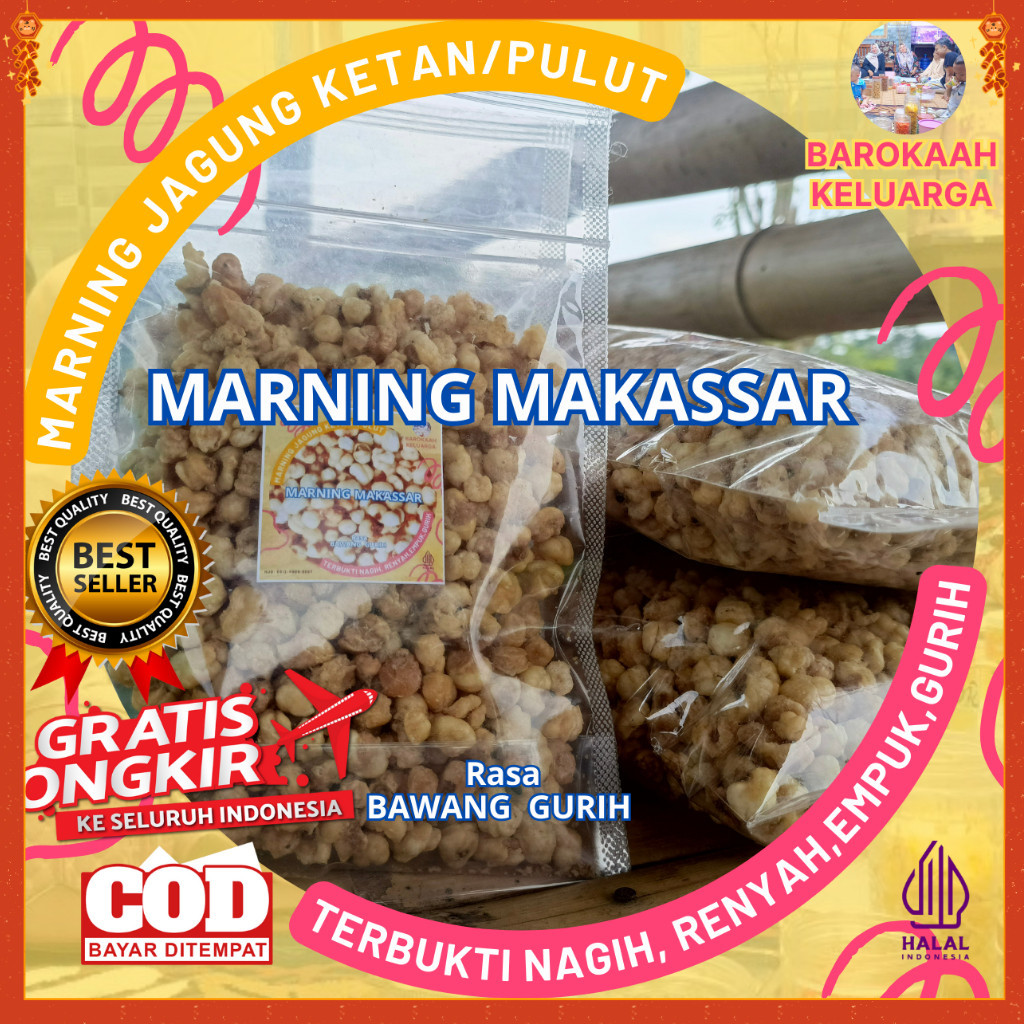 

Makaroni Marning Sultan Jagung Ketan Putih 100 Gr, 250 Gr 500 Gr, 1kg Gurih Bawang Terbukti Renyah Banget Harga Spesiall