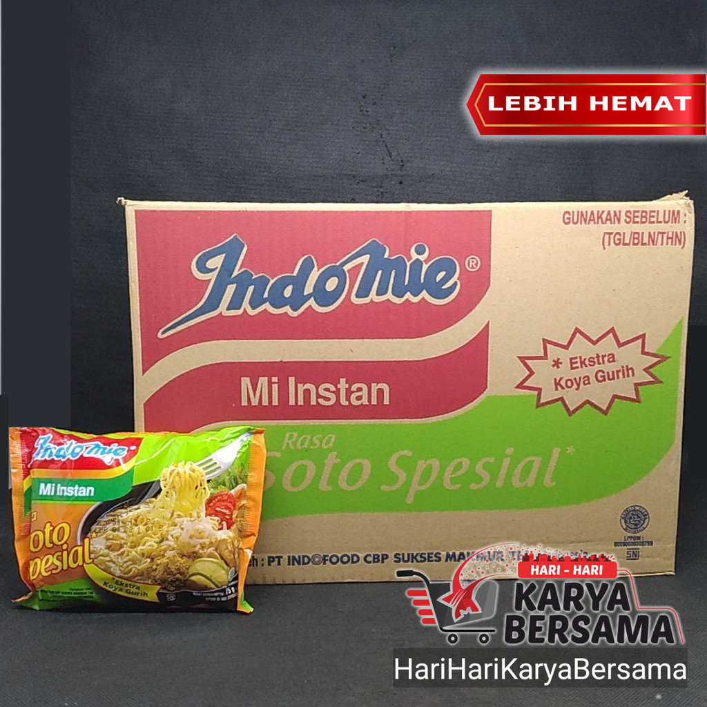 

MIE INSTAN INDOMIE RASA SOTO SPESIAL ISI 40 X 75GR - PER KARTON