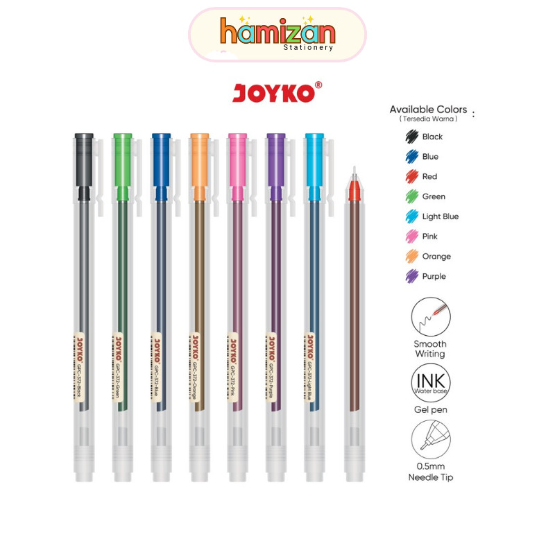 

( 1 pcs ) GPC372 Pulpen Gel tinta Warna Warni Cantik / Gelpen Color / Bolpen jel Warna GPC-372 0.5mm / Color Gel Pen Pulpen Pena Jel Warna Joyko GPC-372 0.5 mmJoyko Murah Berkualitas