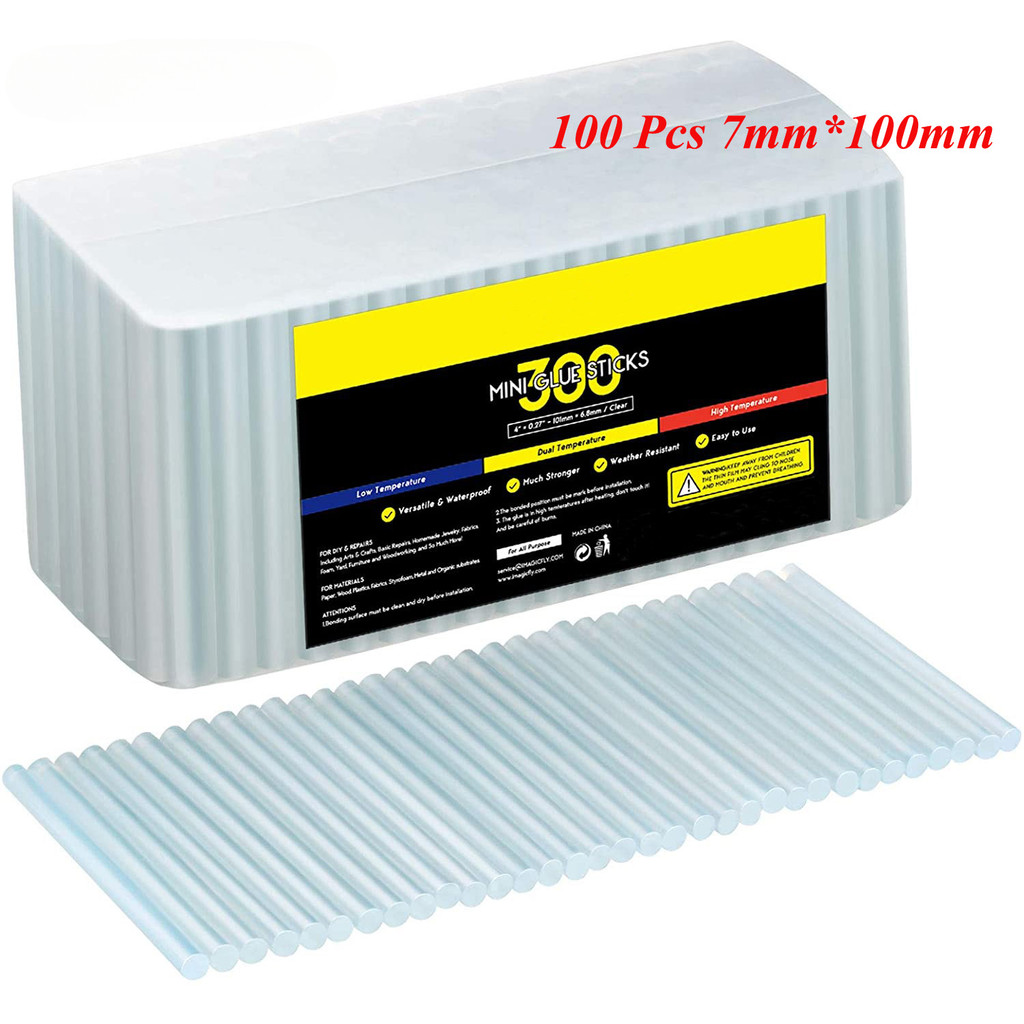 

50 100 200 Pcs Mini Hot Glue Gun Sticks Diameter 7mm 11mm All-Purpose Clear Adhesive Glue Sticks for DIY Sealing Repairing
