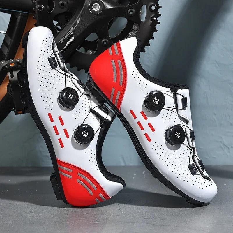 New Men's Cycling Sneakers, Unisex Road Cycling Shoes, Nonslip Mountain Bike Shoes, Racing, Outdoor,
