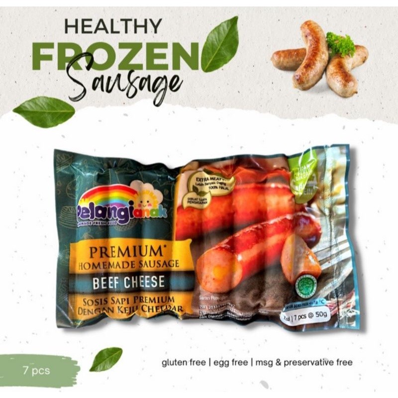 

SOSIS SAPI KEJU HOMEMADE - SOSIS BEEF CHEESE - PELANGI HEALTHY BEEF CHEESE SAUSAGE