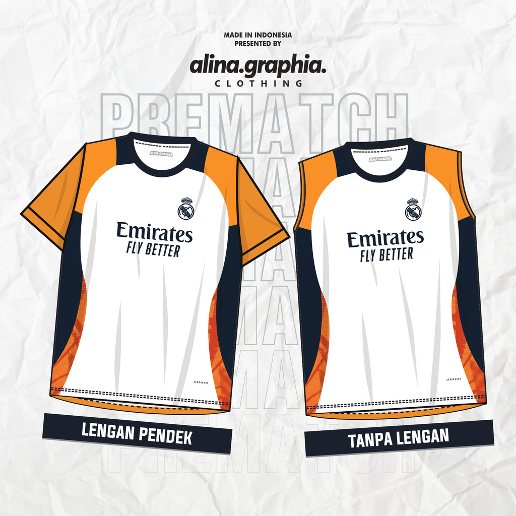 JERSEY MADRID PREMATCH FANTASY KEREN GRATIS NAMESET FULL PRINTING