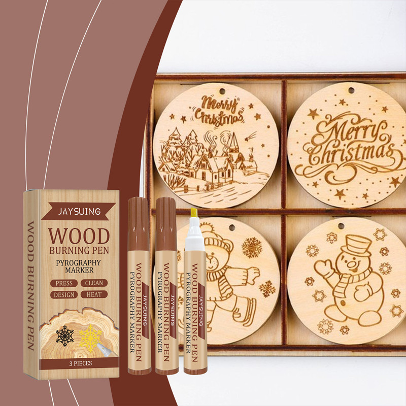 

3pcs/set Wood Burning Pen Alat Lukis Bakar Kayu Alat Gambar Bakar Kayu Pyrography Pen Multifungsi