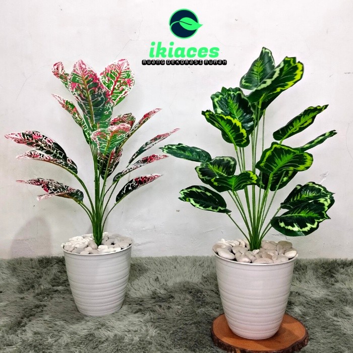 DAUN KELADI JUMBO KELADI ARTIFICIAL BUNGA PLASTIK DAUN POT HIAS DEKORASI TANAMAN PLASTIK MURAH