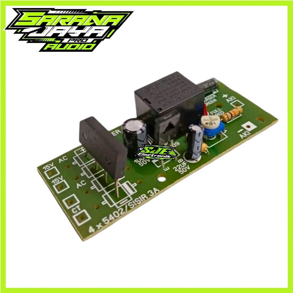 Kit Charger Aki 12V Otomatis Cut Off- Cas Aki Otomatis GMLITE 258 - Mic, Selempang