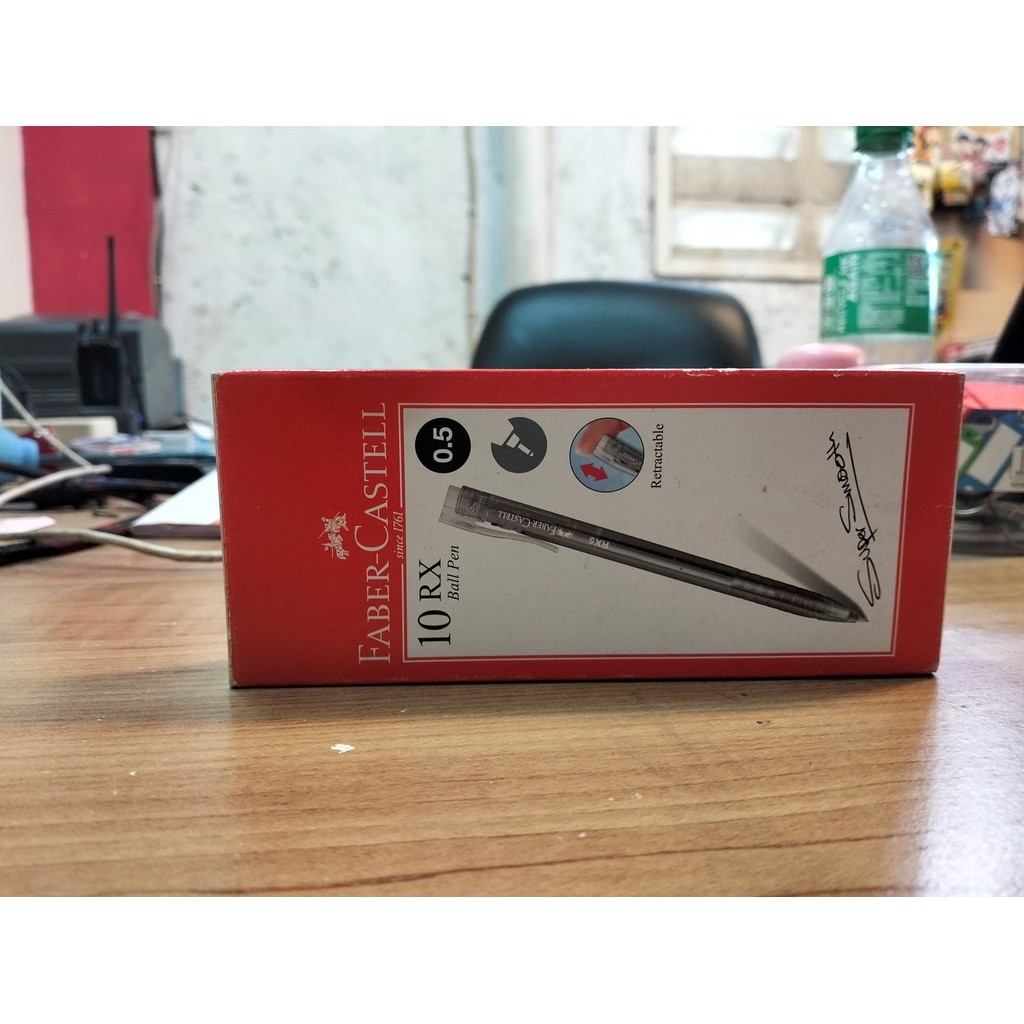 

ballpen bollpoin pulpen faber castell RX5 tinta hitam warna kirim random murah