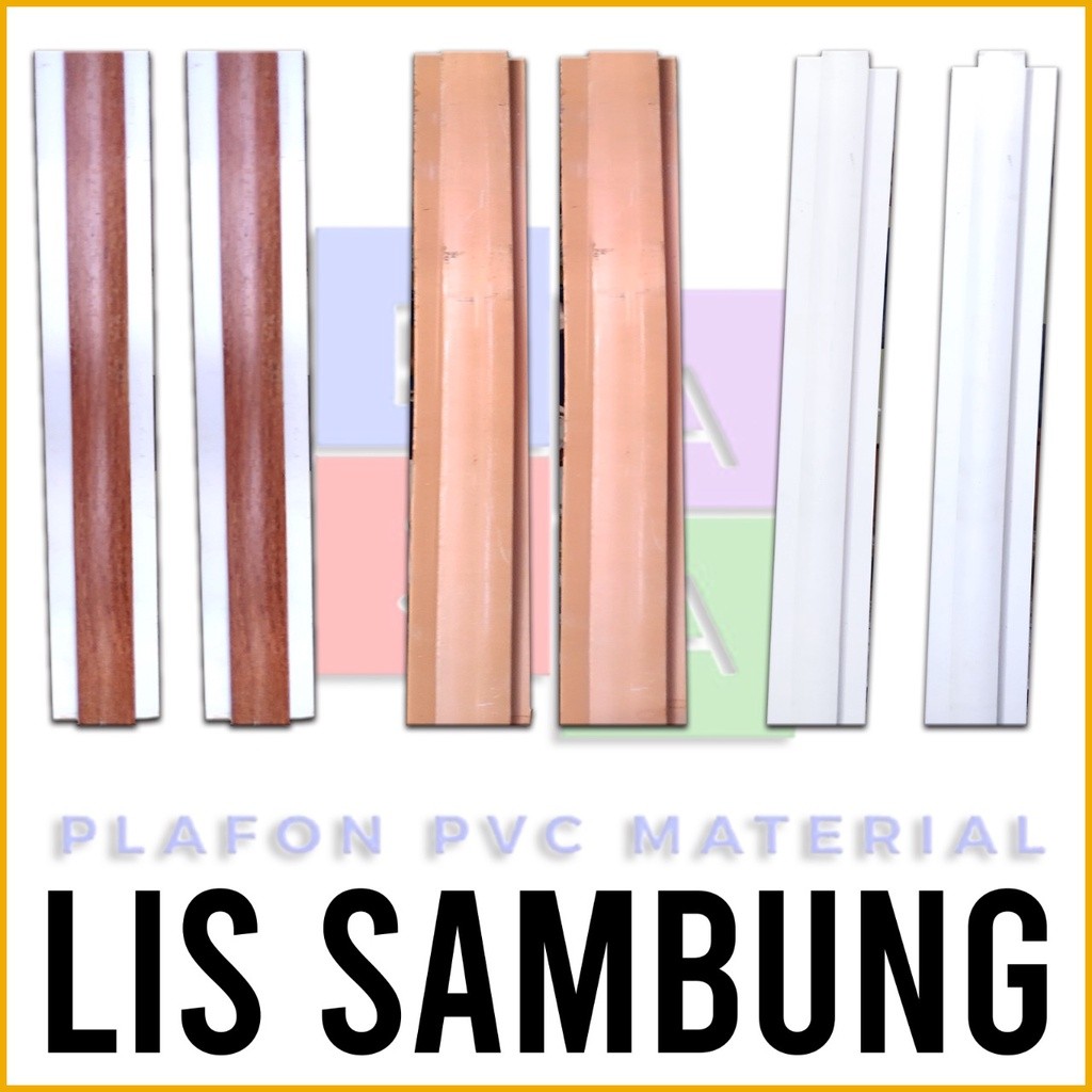 Lis Sambung Plafon PVC Motif Polos Harga Per Batang