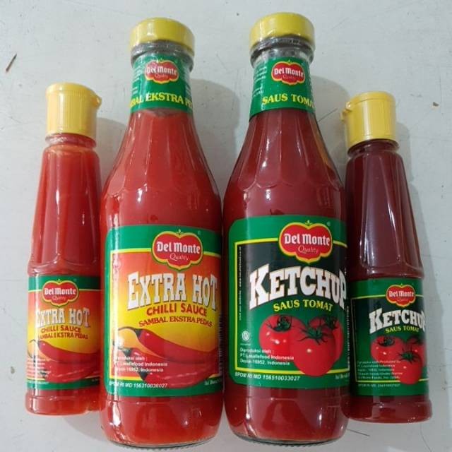 

Saus tomat saos sambal Delmonte extra hot sauce chili tomato