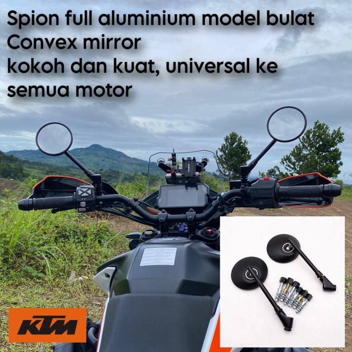 spion model bulat full aluminium ktm 390 250 790 890 adventure ktm duke touring dual purpose bahan