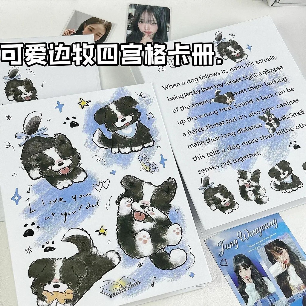 

IFFVGX Dog A5 Binder Photocard Holder Kpop Idol Photo Album Photocards Collect Book Album Para Fotografias Photo Card Supplies