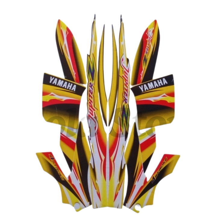 Stiker Striping Standar Yamaha Jupiter Z 2004 Kuning Biru List Stiker Standart Jupiter Z 2004