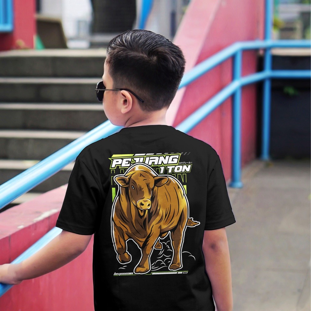 KAOS ANAK PETERNAK SAPI MILENIAL TEAM POEL PEJUANG 1 TON LIMOSIN