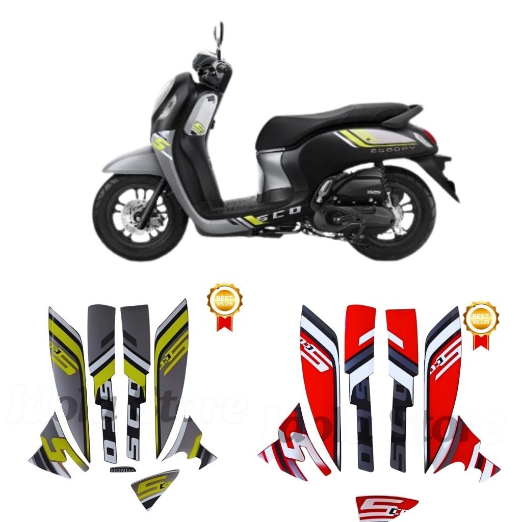 Striping Stiker Scoopy Sporty 2023 Standar Motor Honda Scoopy Sporty 2023 Terbaik