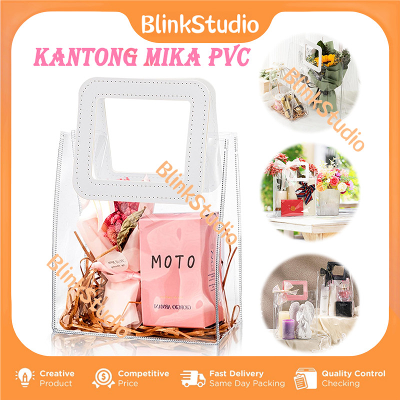 

Tas Mika PVC Handle Kulit / Goodie Bag Hampers