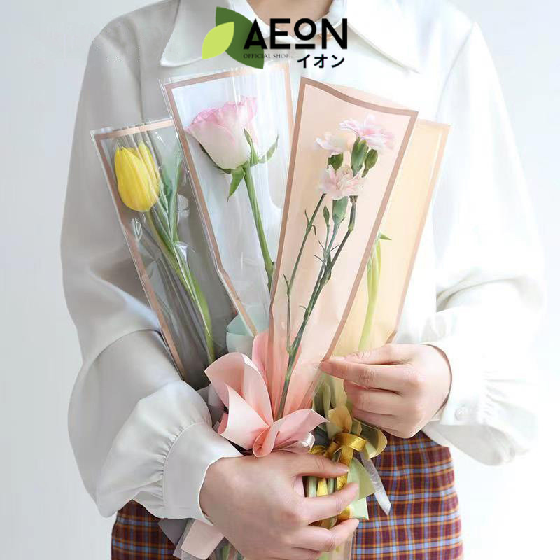 

AEON - 1pc LIS444 Plastik Bunga Mawar 1 tangkai (ecer per lembar) / Wrapping Plastik untuk Mini Buket Rose