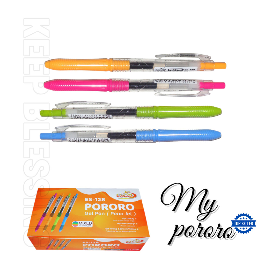 

Pulpen Gel Pororo ES-128 - Tinta Hitam 0.5mm, Desain Stylish & Ergonomis - Cod - Duta Gemilang