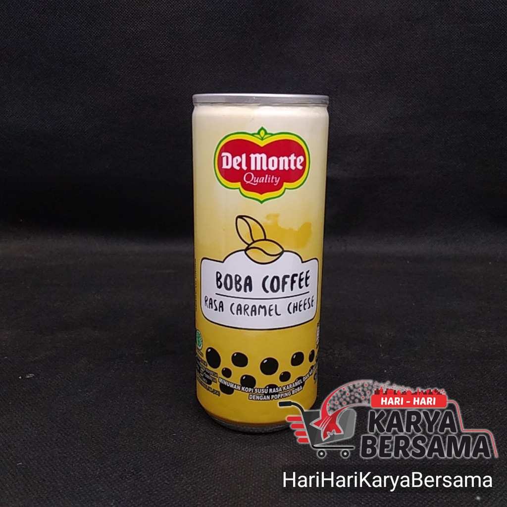 

MINUMAN RINGAN DEL MONTE BOBA COFFEE RASA CARAMEL CHEESE KALENG 240ML