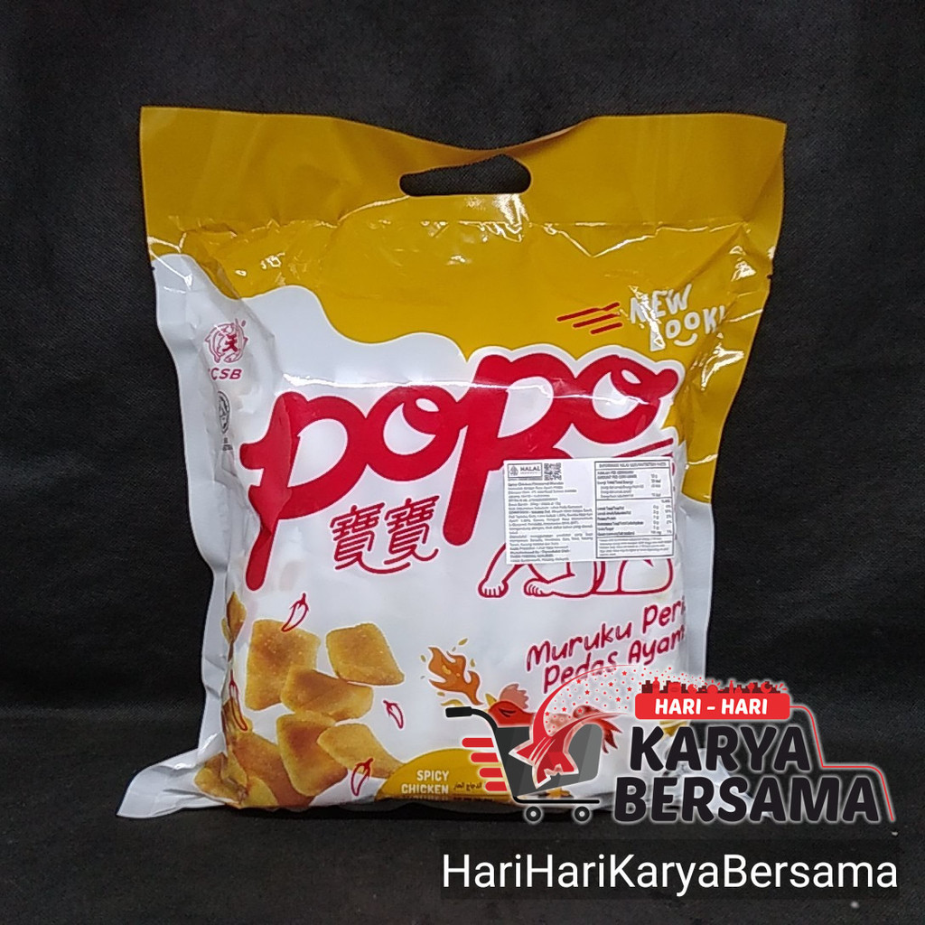 

MAKANAN RINGAN POPO SPICY CHICKEN FLAVOURED MURUKU 24'S X 12GR