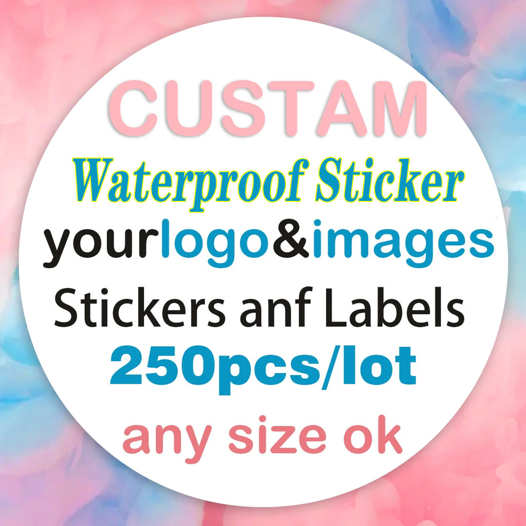 

250pcs Custom stickers and company logo personalized labels,waterproof and design your own labels, birthday wedding stickers CP1