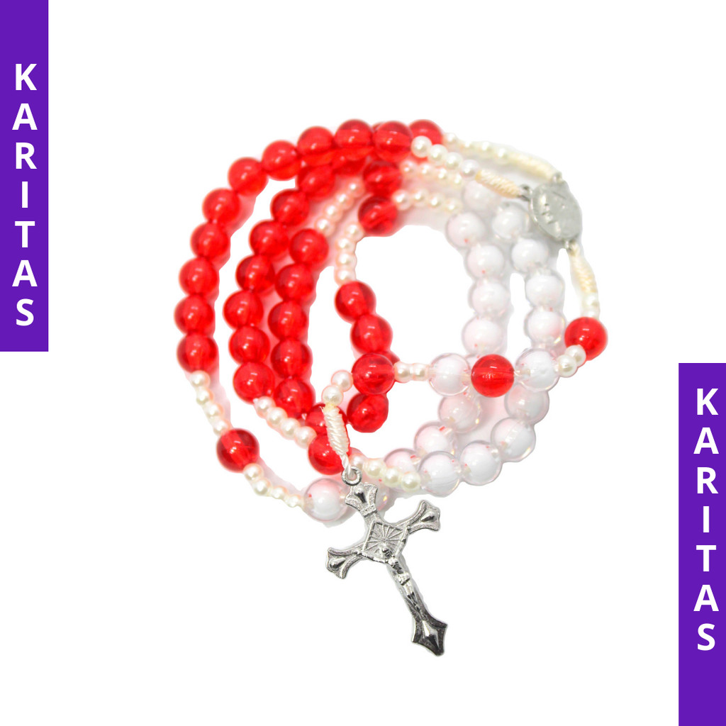ROSARIO MERAH PUTIH / KALUNG ROSARIO / ROSARIO MURAH / ROSARIO KALUNG