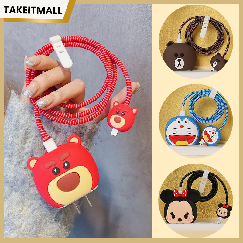 Set Pelindung Kabel 4 In 1 / Set Pelindung Kabel Charger Lucu/Set Pelindung Kabel Charger HP