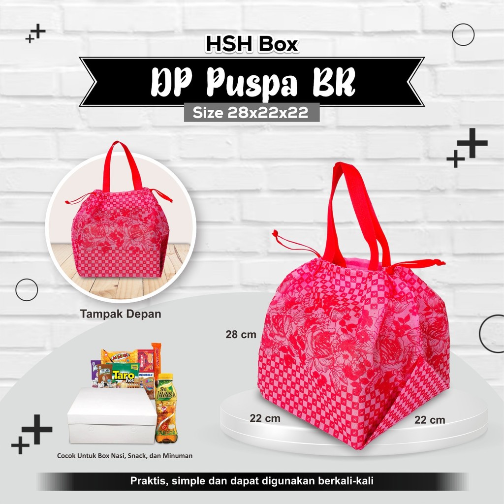 

[LUSIANAN] Tas Hajatan | Goodie Bag Berkatan | Tas Tasyakuran Tas Nasi Kotak Motif Uk. 28x22x22
