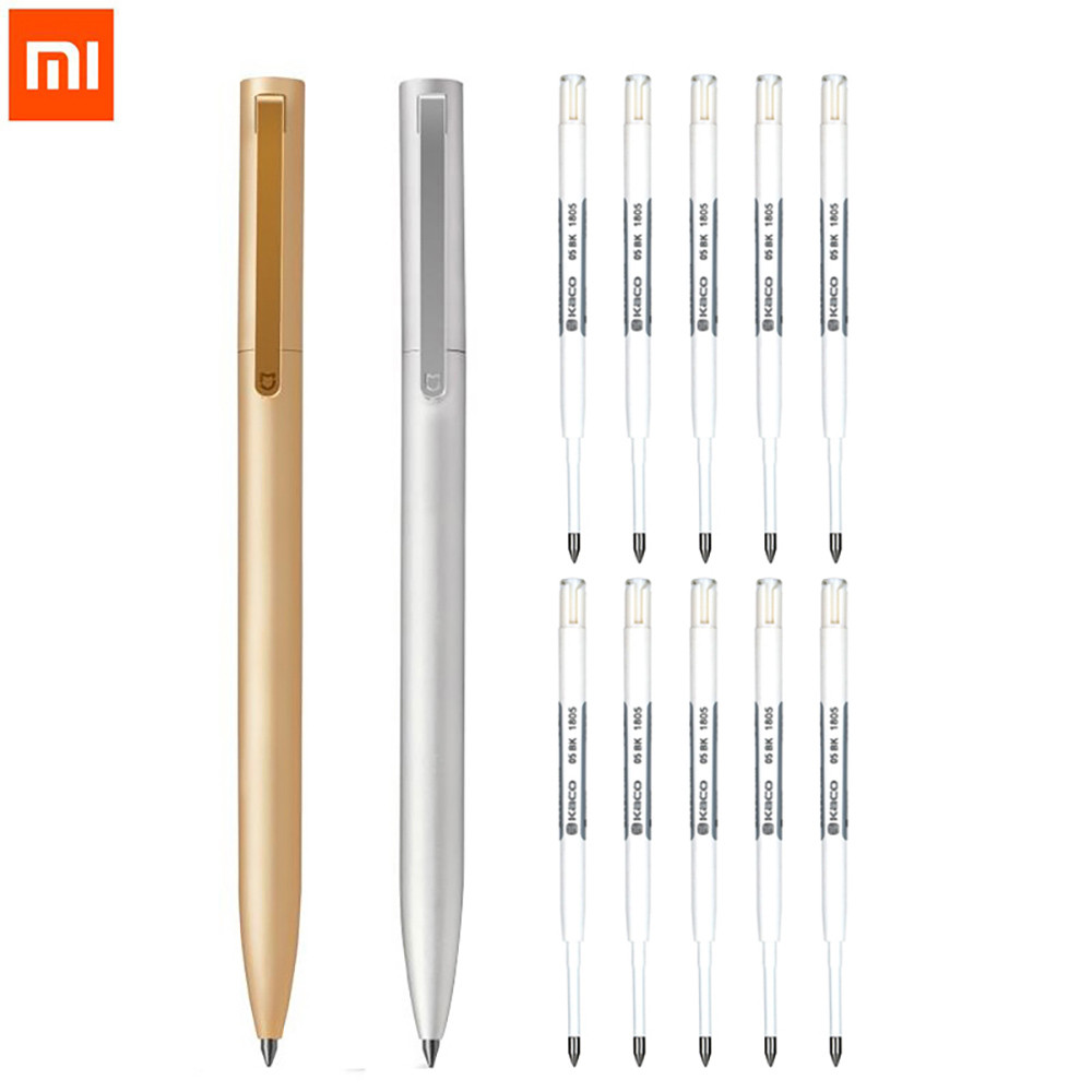 

Original Xiaomi Metal Pen Mi Sign Pens Rollerball Pучка Caneta PREMEC Switzerland Refill for Business Office School Stationery