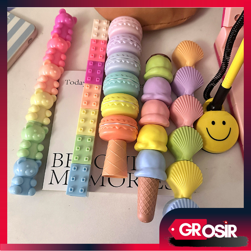 

Grosir - S6295 Set Stabilo Pastel Lucu / Highlighter Tumpuk 1 Set / Textliner Motif Karakter Lucu / Spidol Pastel Lucu Warna Warni