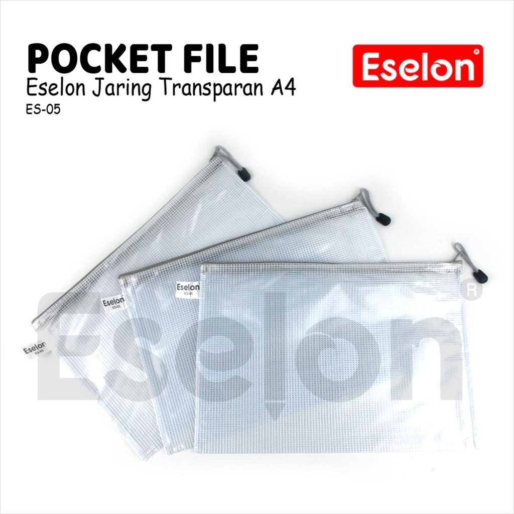 

Pocket File Jaring Transparan/ ES05 A5 Eselon / Pocket File A5 Jaring