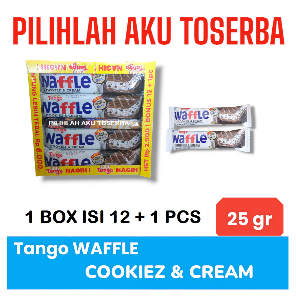 

Tango WAFFLE Cookiez & Cream - ( HARGA PER BOX )