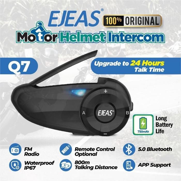 EJEAS V6 PRO+ PLUS HELMET INTERCOM 100% ORIGINAL FULLSET - Ejeas Q7