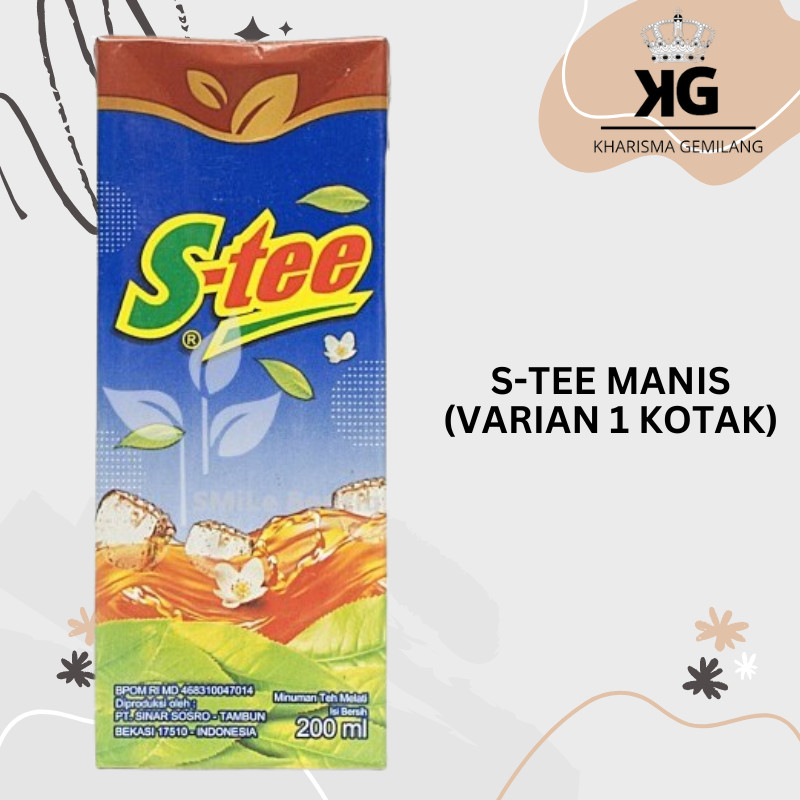 

KG - S-TEE TEH KOTAK 200ML (1 PCS) Stee / S-tee Kotak Teh Manis Kembang Anak Dewasa