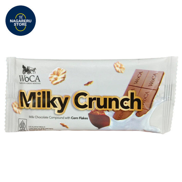 

Woca milky crunch milk chocolate compound with corn flakes 25gr