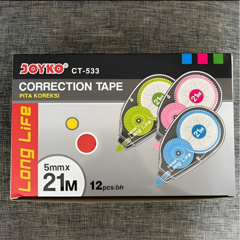 

JOYKO CT-533 21M CORRECTION TAPE (1PAK/12PCS)