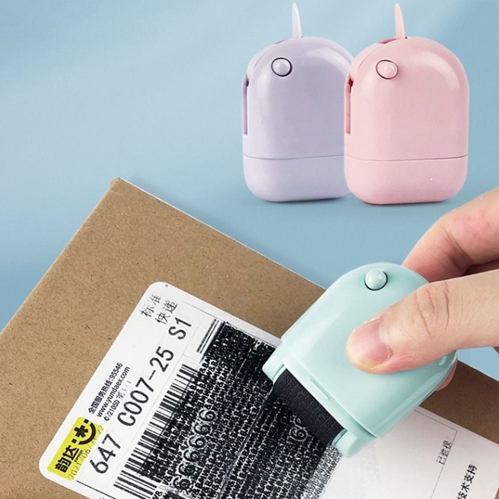 

Express Bill Applicator Security Stamp Roller Express Unpacking Identity Protection Rolling Privacy Seal Self-Inking