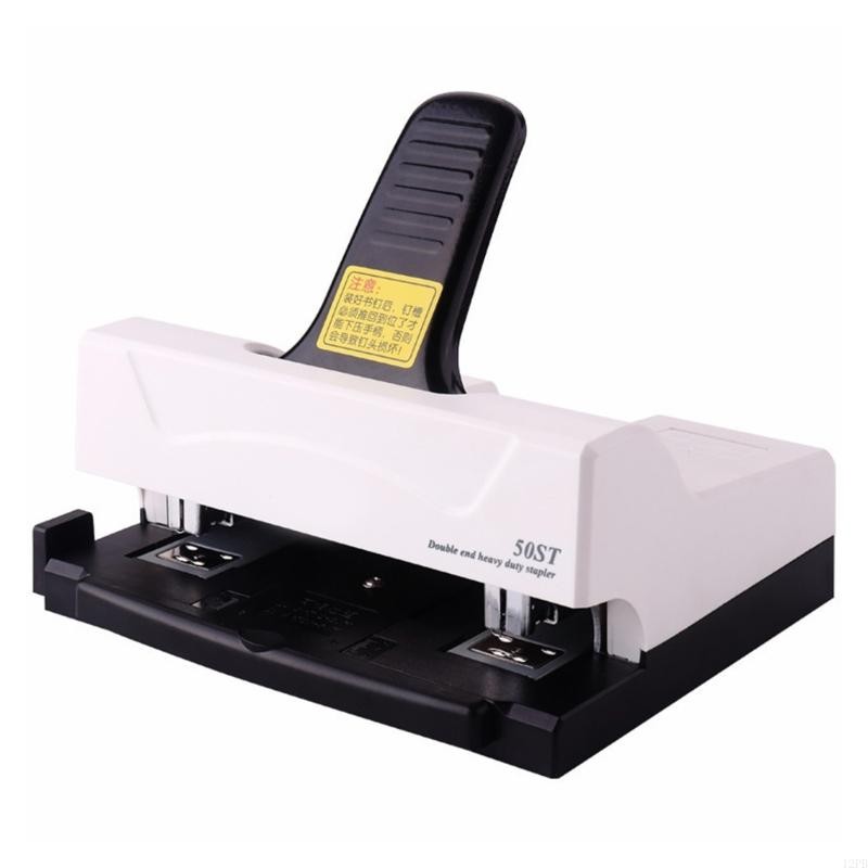 

12PB 50 Sheets Effortless Stapler Double-Head Stapler Desk Stapler Portable Stapler