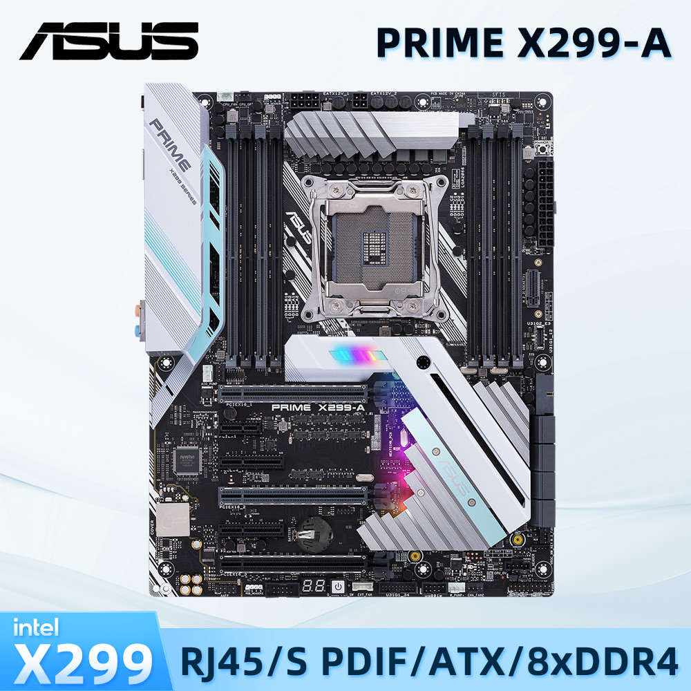 ASUS PRIME X299-A II Motherboard Support i9-7900X 7980XE i7-7740X 7800X I9-10900X CPU DDR4 4133MHz L