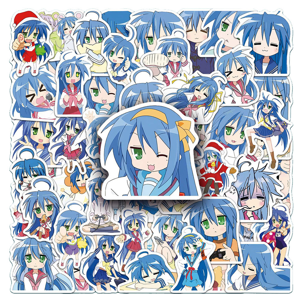 

10/30/50pcs Girl Izumi Konata Lucky Star Anime Stickers Y Stationery Helmet Scrapbook Car Kawaii Cartoon Graffiti Sticker Gift