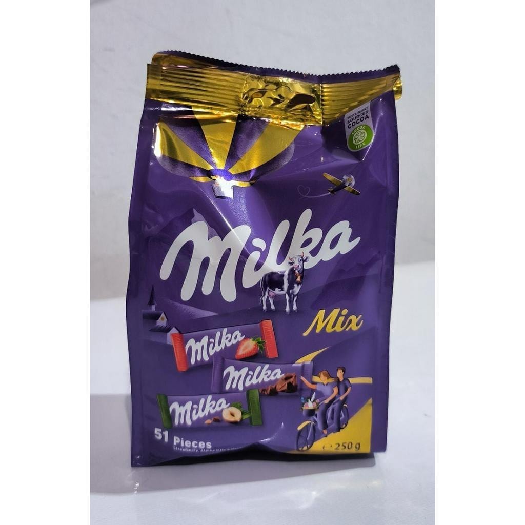 

MILKA Mix Naps Chocolate Bag 250gram asal Eropa