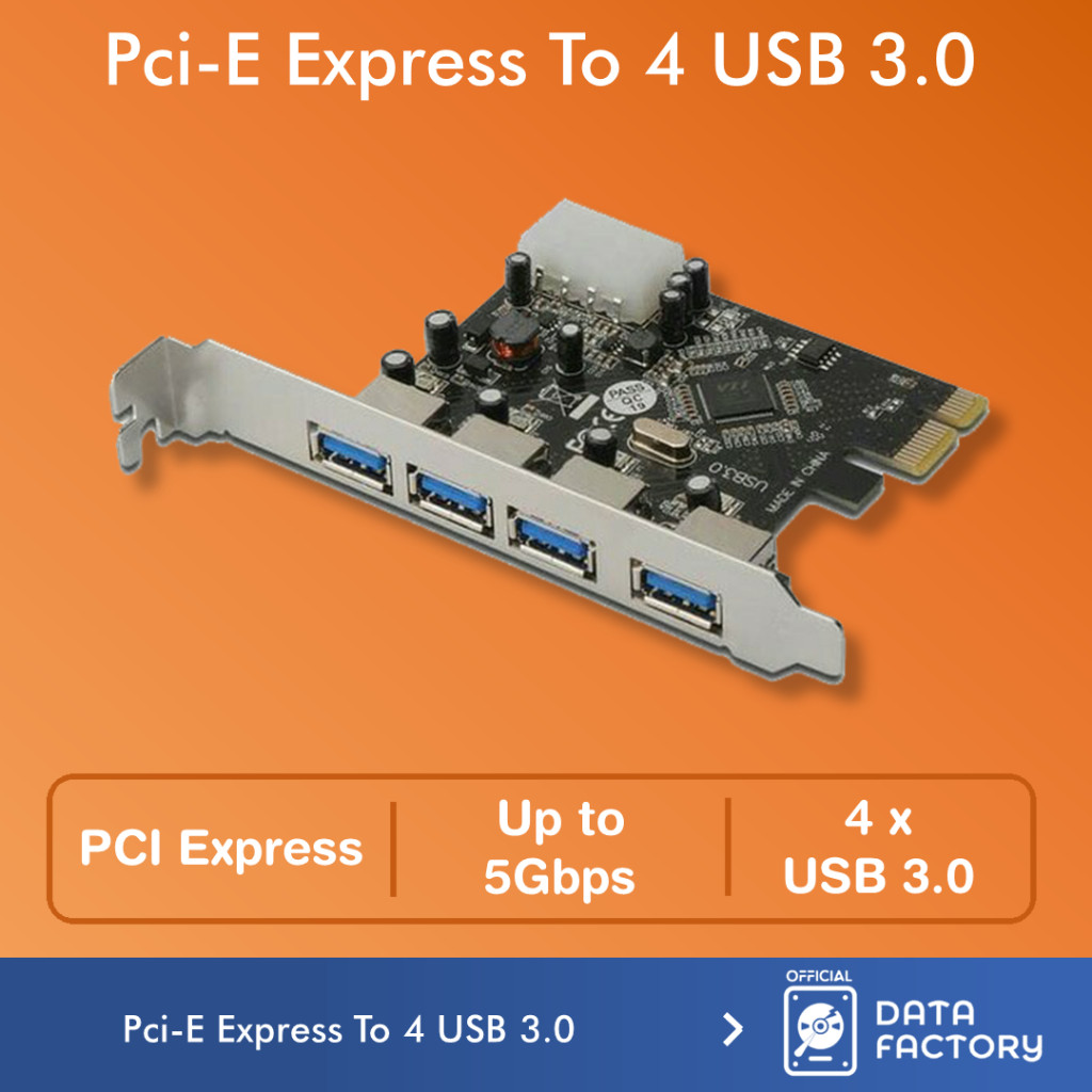 PCI Express Card To 4 USB 3.0 CARD PCI-E / PCI Express Card to USB 3.0 Netline 4 Port