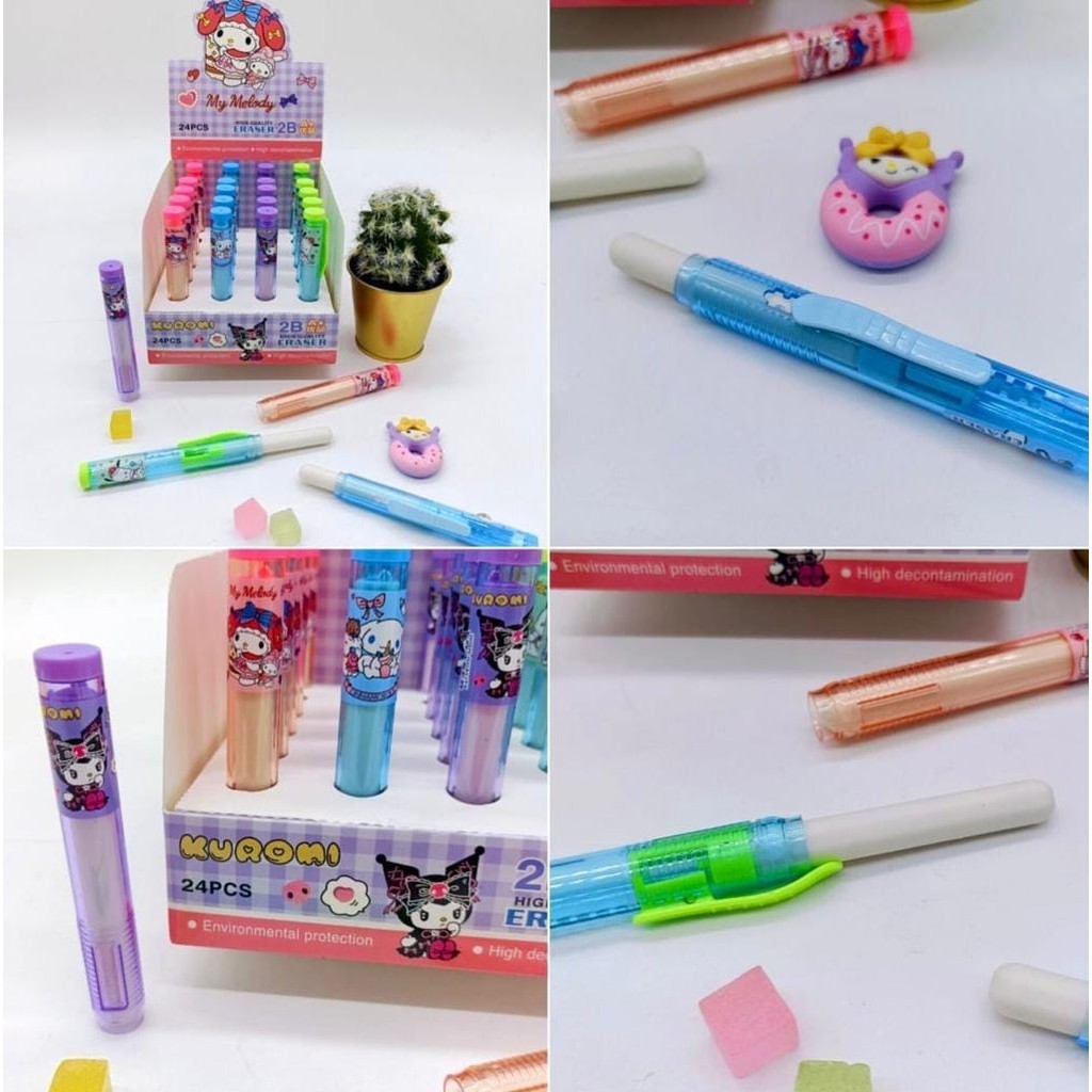 

PENGHAPUS STIK KARAKTER / PENGHAPUS MEKANIK MOTIF KARTUN / SLIDING ERASER