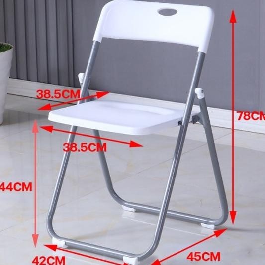 Ergonomic Chair Folding / Kursi Kantor Lipat / Folding Chair Modern / - Putih Plastik