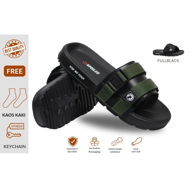 New Spoiled - Fellix - Sendal Slide Pria Kekinian Sandal Slip On Selop Pria