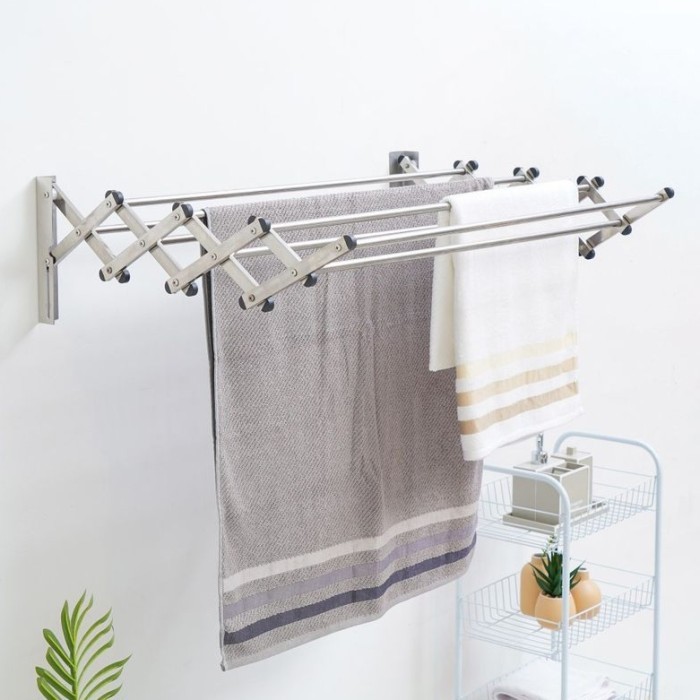 Jemuran Pakaian Dinding Lipat INFORMA Gantungan Jemuran Baju Handuk