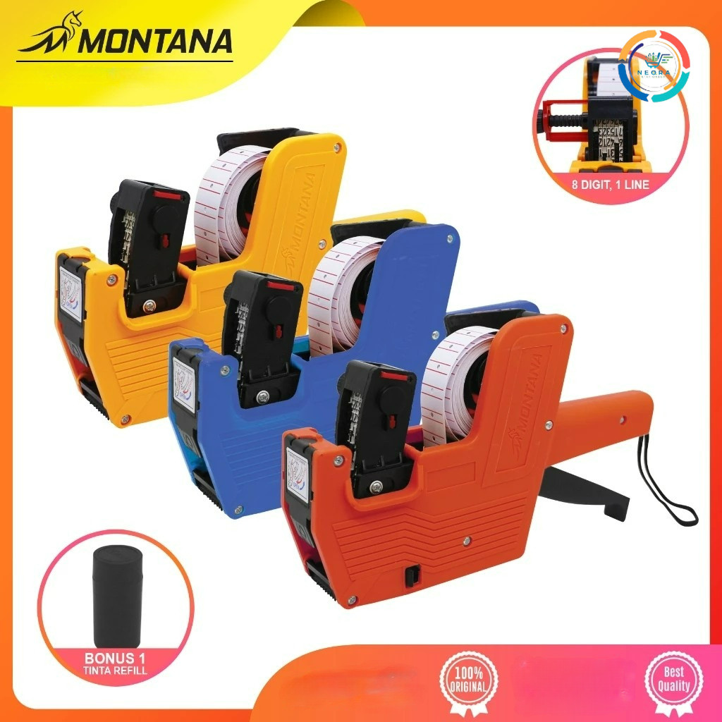 

Montana Price Labeller Alat Label Tembak Harga TML - 1L (8 Digit)