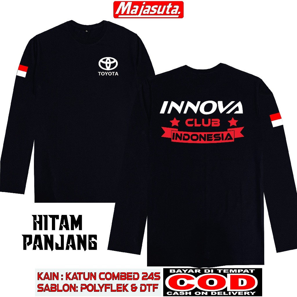 KAOS TOYOTA INNOVA CLUB KATUN COMBED 24S BISA COD KAOS MOBIL KAOS DISTRO KAOS KEREN