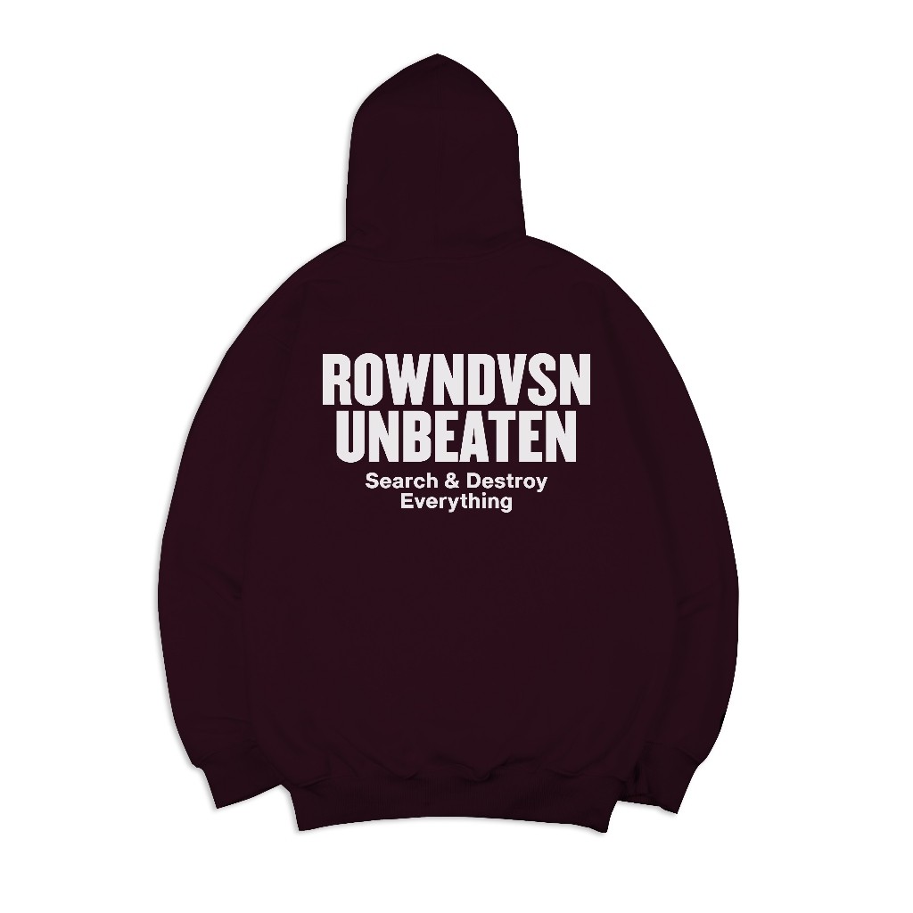 Rown Division Official Pullover Hoodie - Rowndvsn Jaket Ruftys Burgundy