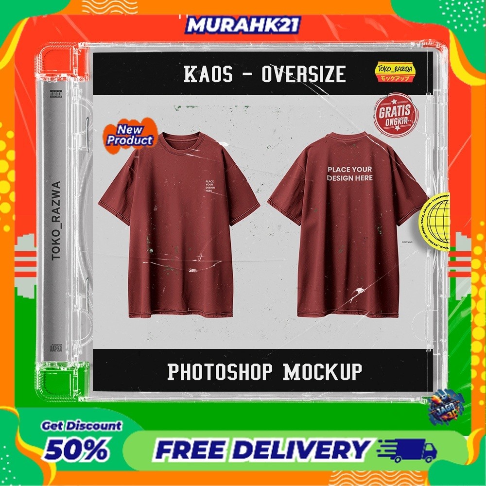 Photoshop Mockup - Kaos - Oversize - Depan Belakang - 080924 NEW MOCKUP
