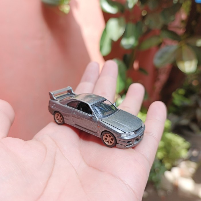 Targa Taccar NISSAN SKYLINE GT-R R33 Grey 1/64 Miniscale Loose VHTF Miniatur Mainan Diecast